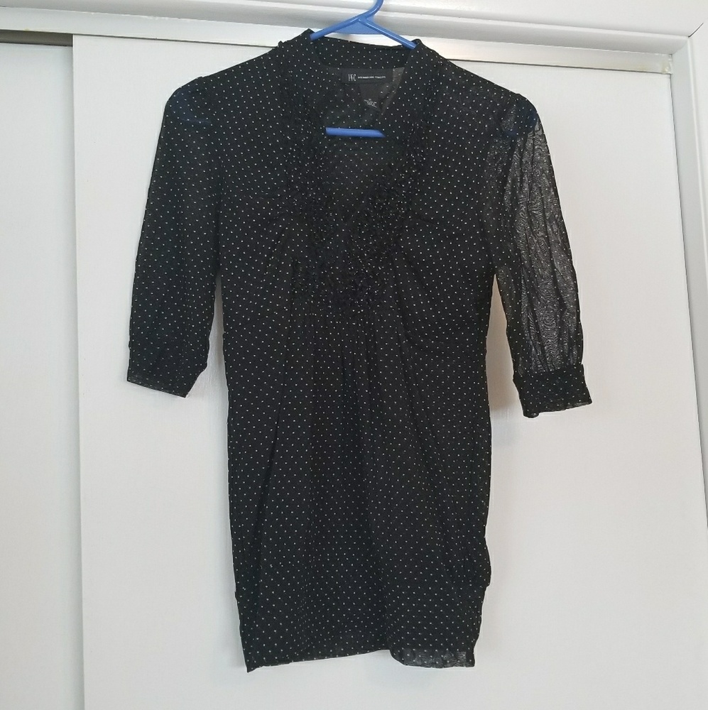 INC polka dot blouse